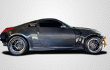 For 2003-2008 Nissan 350Z Z33 Carbon Fiber Side Skirts Rocker Panels -2 Piece #102794