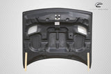 Carbon Fiber Hellcat Look Hood - 1 Piece for 2008-2023 Dodge Challenger #112475