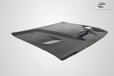 Carbon Fiber Hellcat Look Hood - 1 Piece for 2008-2023 Dodge Challenger #112475
