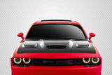 Carbon Fiber Hellcat Look Hood - 1 Piece for 2008-2023 Dodge Challenger #112475