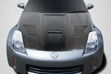 Fits 2003-2006 Nissan 350Z Z33 Carbon Fiber Vader Hood - 1 Piece  #113641
