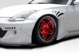 Fits 2003-2008 Nissan 350Z Z33 Duraflex RBS Front Fender Flare Add Ons - 2 Piece  #114883