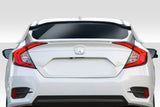 For 2016-2019 Honda Civic 4DR Duraflex Type R Look Wing Spoiler - 3 Piece  #115186