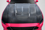 Carbon Fiber GT500 V2 Hood - 1 Piece for 2018-2023 Ford Mustang #115202