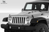 For 2007-2018 Jeep Wrangler Duraflex AVG Hood - 1 Piece   #115893