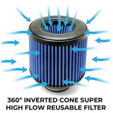 BMS Infiniti Q50/Q60 3.0t Billet Intake Blue Filters