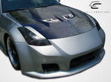 Fits 2003-2006 Nissan 350Z Z33 Carbon Fiber Evo Hood - 1 Piece  #104188
