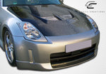 Fits 2003-2006 Nissan 350Z Z33 Carbon Fiber Evo Hood - 1 Piece  #104188