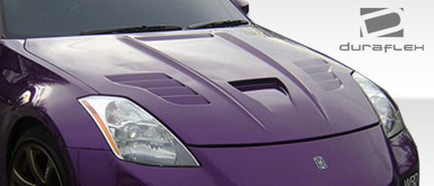 Fits 2003-2006 Nissan 350Z Z33 Duraflex Vader Hood - 1 Piece  #104860