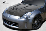 Fits 2003-2006 Nissan 350Z Z33 Carbon Fiber Vader Hood - 1 Piece  #113641