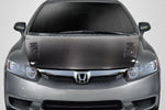 Fits 2006-2011 Honda Civic 4DR Carbon Fiber Creations Type M Hood 1Pc  #115131