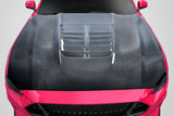 Fits 2018-2020 Ford Mustang Carbon Fiber GT500 V2 Hood - 1 Piece  #115202