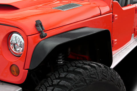 Fits 2007-2018 Jeep Wrangler Carbon Fiber Rugged Front Fenders - 2 Piece #115680